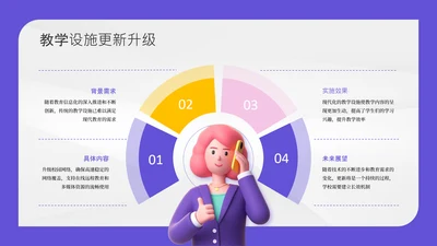 蓝紫色3D风并列环形排版内容页