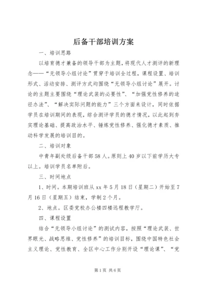 后备干部培训方案 (2).docx