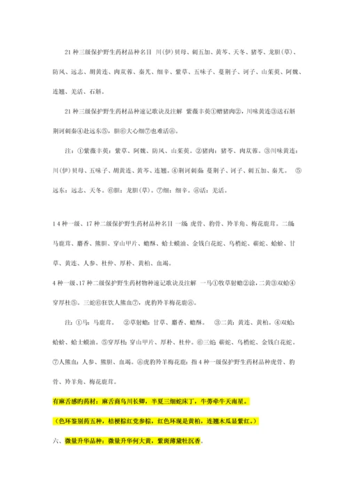 2023年执业药师考试中药鉴定学考点重点总结.docx