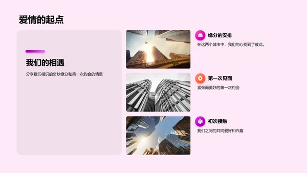 爱情历程展示PPT模板
