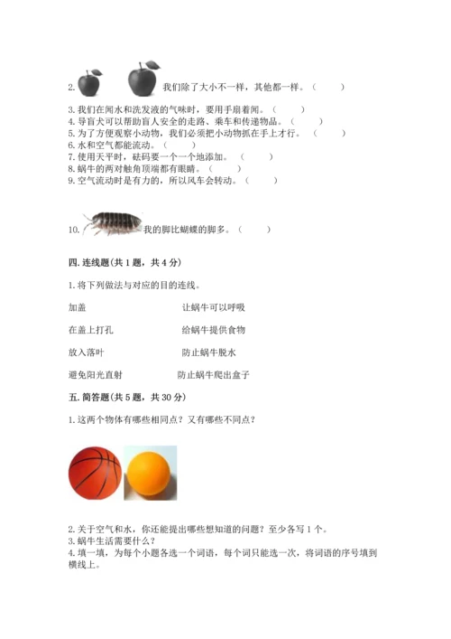 教科版一年级下册科学期末测试卷加答案下载.docx