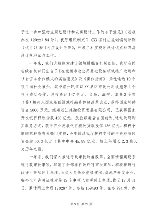 副厅长住房城乡建设工作会议讲话.docx