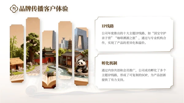 棕色中国风旅游行业工作总结PPT模板