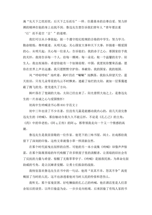 初高中生呐喊读书心得800字范文.docx