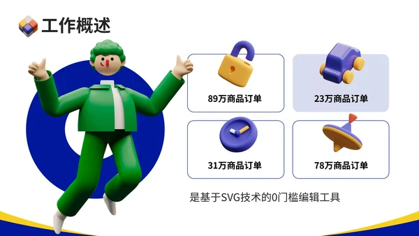 紫色3D插画风汇报通用PPT模板