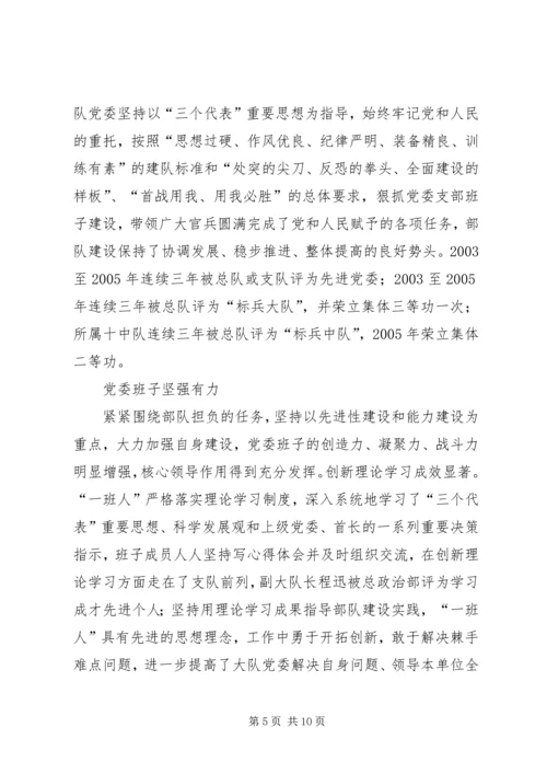 武警中队党支部先进事迹精编.docx