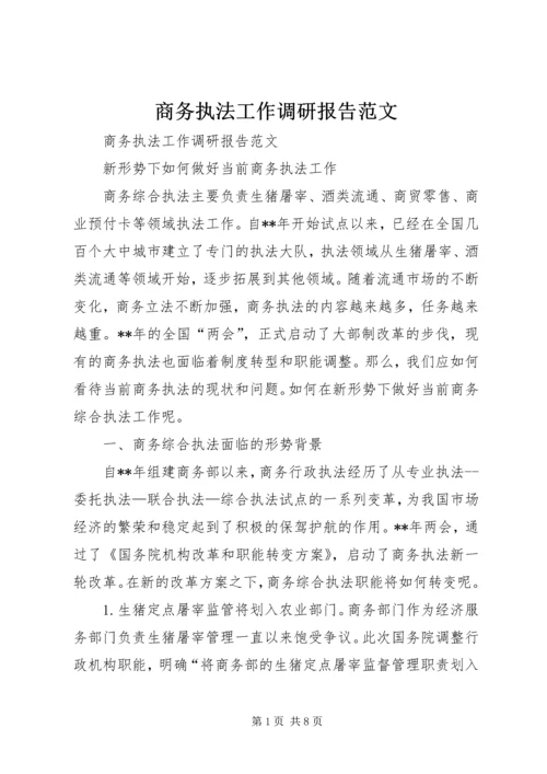 商务执法工作调研报告范文.docx