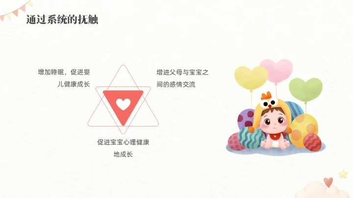 红色水彩插画新生儿抚触医疗护理培训PPT