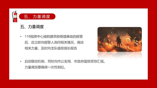 红色主题建筑倒塌救援处置与救援