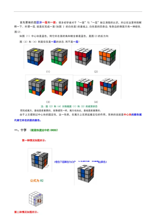 魔方公式口诀 现用图解教程.docx