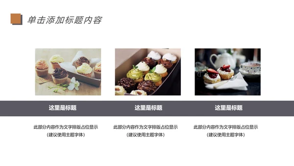 餐饮美食甜点咖啡休闲下午茶动态PPT模板