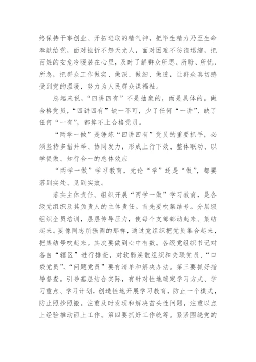 四讲四有合格党员标准时什么样的.docx