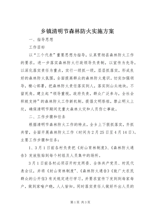 乡镇清明节森林防火实施方案.docx