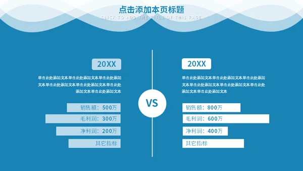 蓝色简约风商务汇报通用PPT模板
