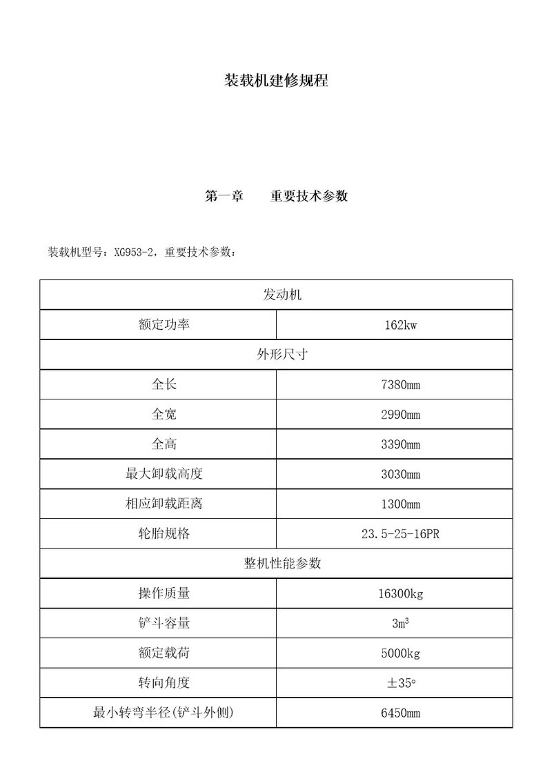 装载机检修专题规程