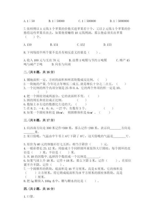 北师大版小升初数学模拟试卷（精选题）.docx