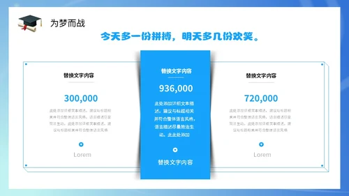 插画风蓝天白云高中学生励志奔跑高考加油PPT