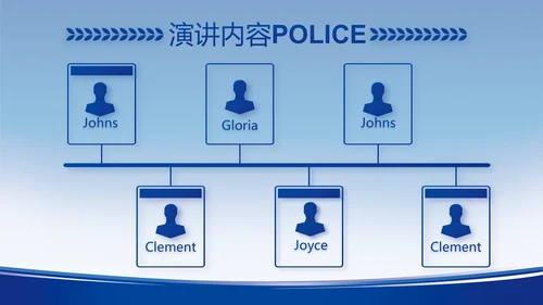 蓝色大气公安警察工作汇报动态PPT