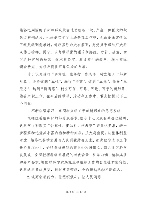 对讲党性、重品行、作表率活动的认识与思考.docx