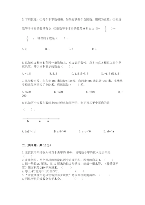 苏教版数学六年级下册试题期末模拟检测卷精品（考点梳理）.docx