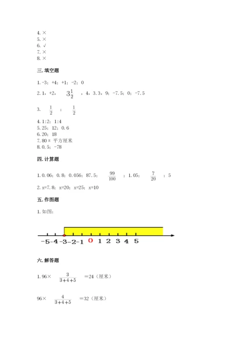 北京版小学六年级下册数学期末综合素养测试卷及答案【名校卷】.docx