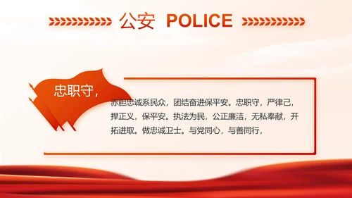 红色大气公安警察禁毒宣传动态PPT