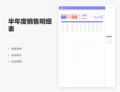 半年度销售明细表