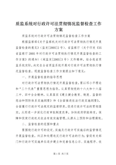 质监系统对行政许可法贯彻情况监督检查工作方案 (2).docx