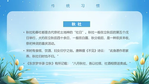 美丽的梦幻传统节气白露PPT模板