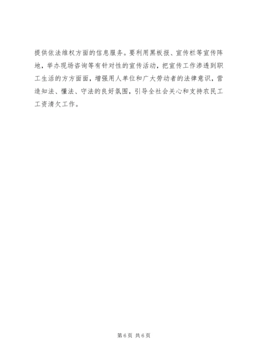 全市农民工工资清欠会致辞.docx