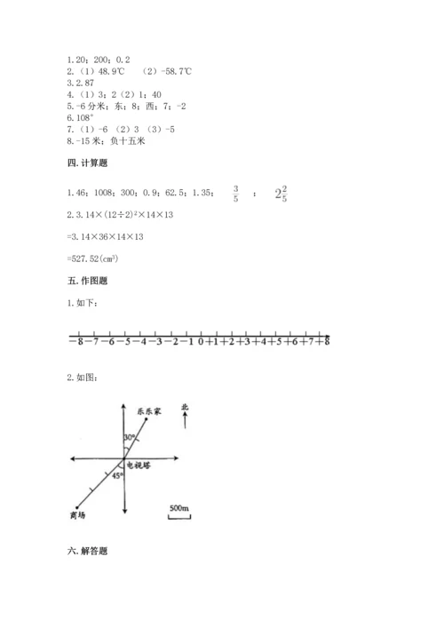 六年级下册数学《期末测试卷》含答案（预热题）.docx