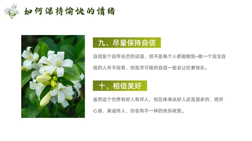 简约风情绪与健康培训PPT模板