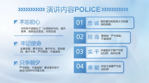 蓝色司法公安警察年年终总结PPT