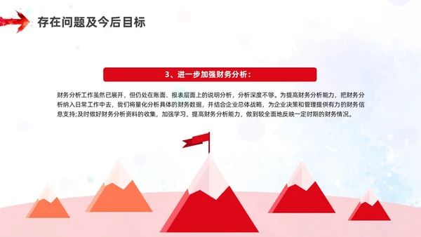 红色橙色水彩风财务年终工作总结ppt模板年终总结