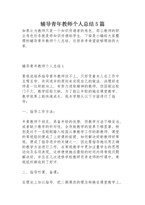 辅导青年教师个人总结5篇.docx