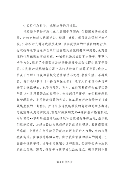 城管执法局执法工作调研报告精编.docx