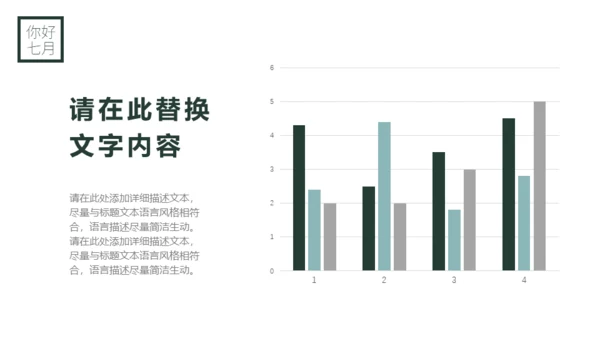 你好七月热带风情海岛三亚湾通用PPT模板