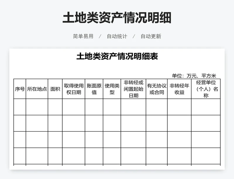 土地类资产情况明细