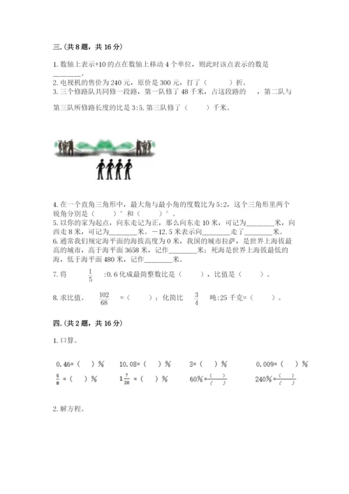 苏教版数学小升初模拟试卷及1套完整答案.docx