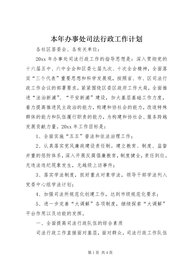 本年办事处司法行政工作计划 (3).docx