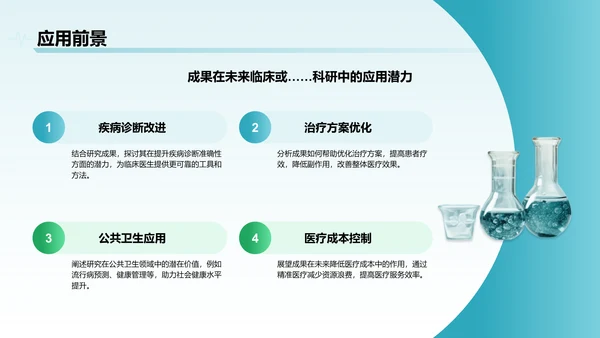 蓝色简约风医学科研毕业答辩PPT模板