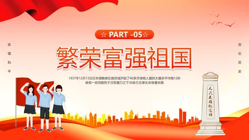 学生爱国主义主题教育PPT课件模板