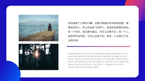 惜落花随风诗情画意通用PPT模板