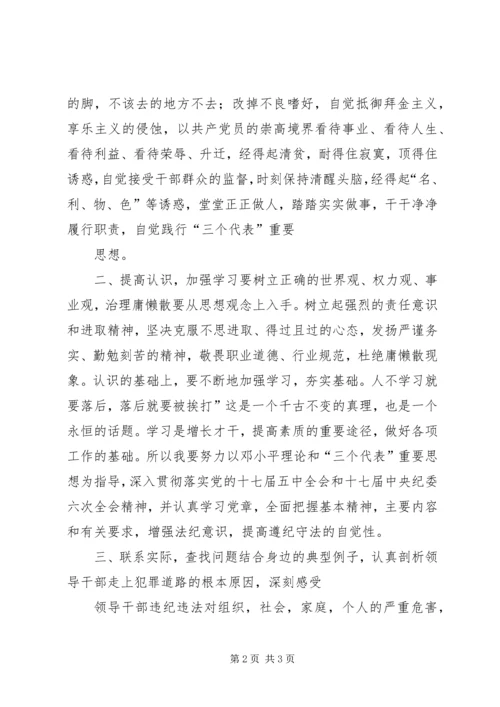 学习整治庸懒散奢浮心得体会 (2).docx