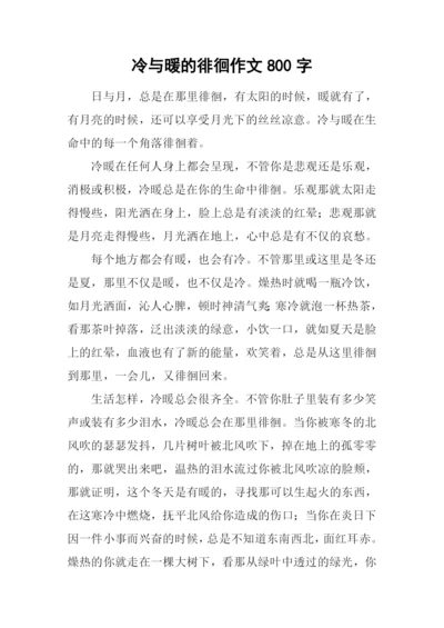 冷与暖的徘徊作文800字.docx