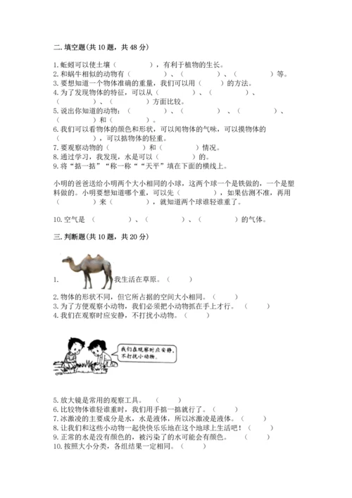 教科版一年级下册科学期末测试卷附参考答案（满分必刷）.docx