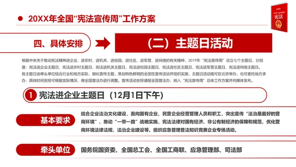 国家宪法日宪法宣传周活动工作方案党建PPT