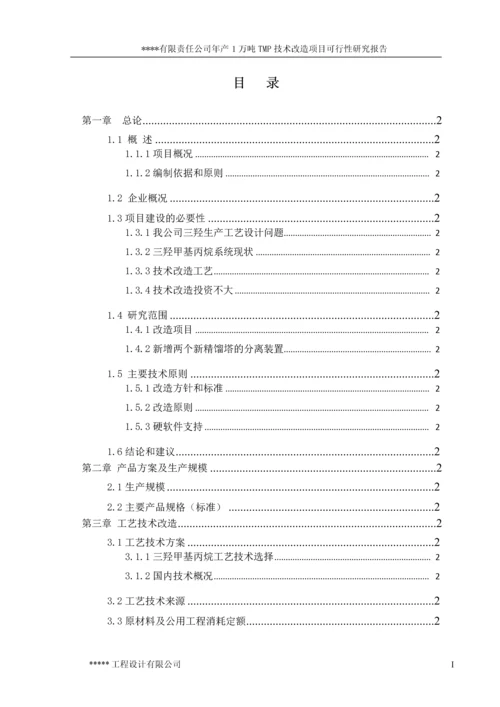 年产1万吨TMP技术改造项目可行性研究报告.docx