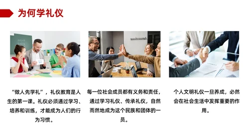 红色商务职场礼仪培训ppt模板