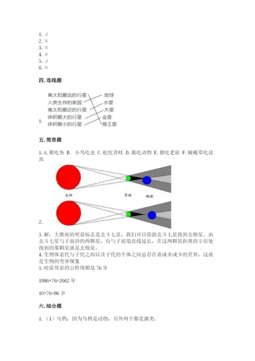 教科版科学六年级下册期末测试卷【基础题】.docx